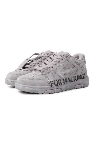 Женские замшевые кеды out of office OFF-WHITE, арт. 0WIA259F25LEA00B0907