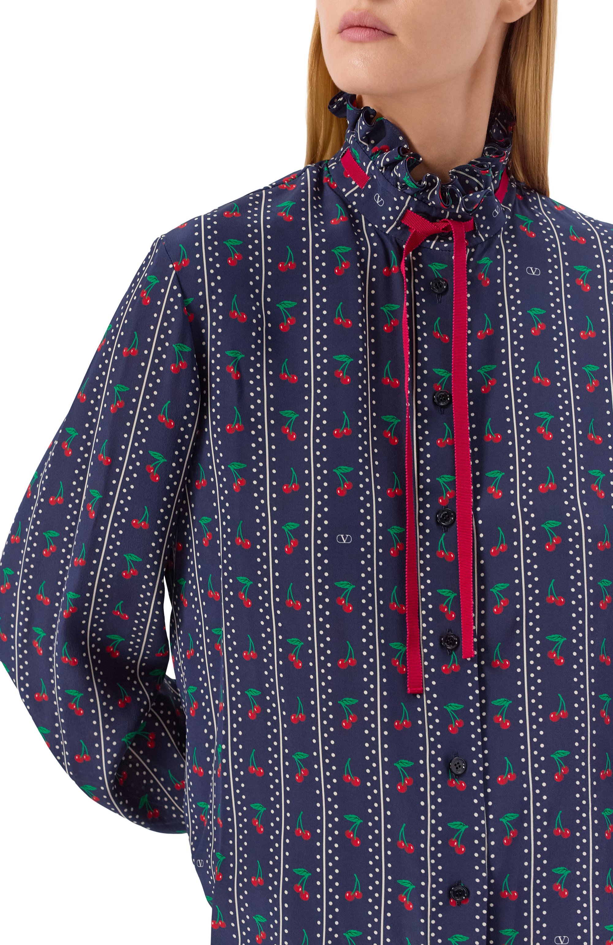 Шелковая блузка VALENTINO, арт. 7B3AB7U6/9FR, фото 5