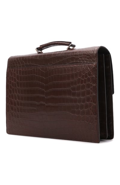 Портфель из кожи крокодила KITON, арт. UBWALLN00102/CNIL, фото 3