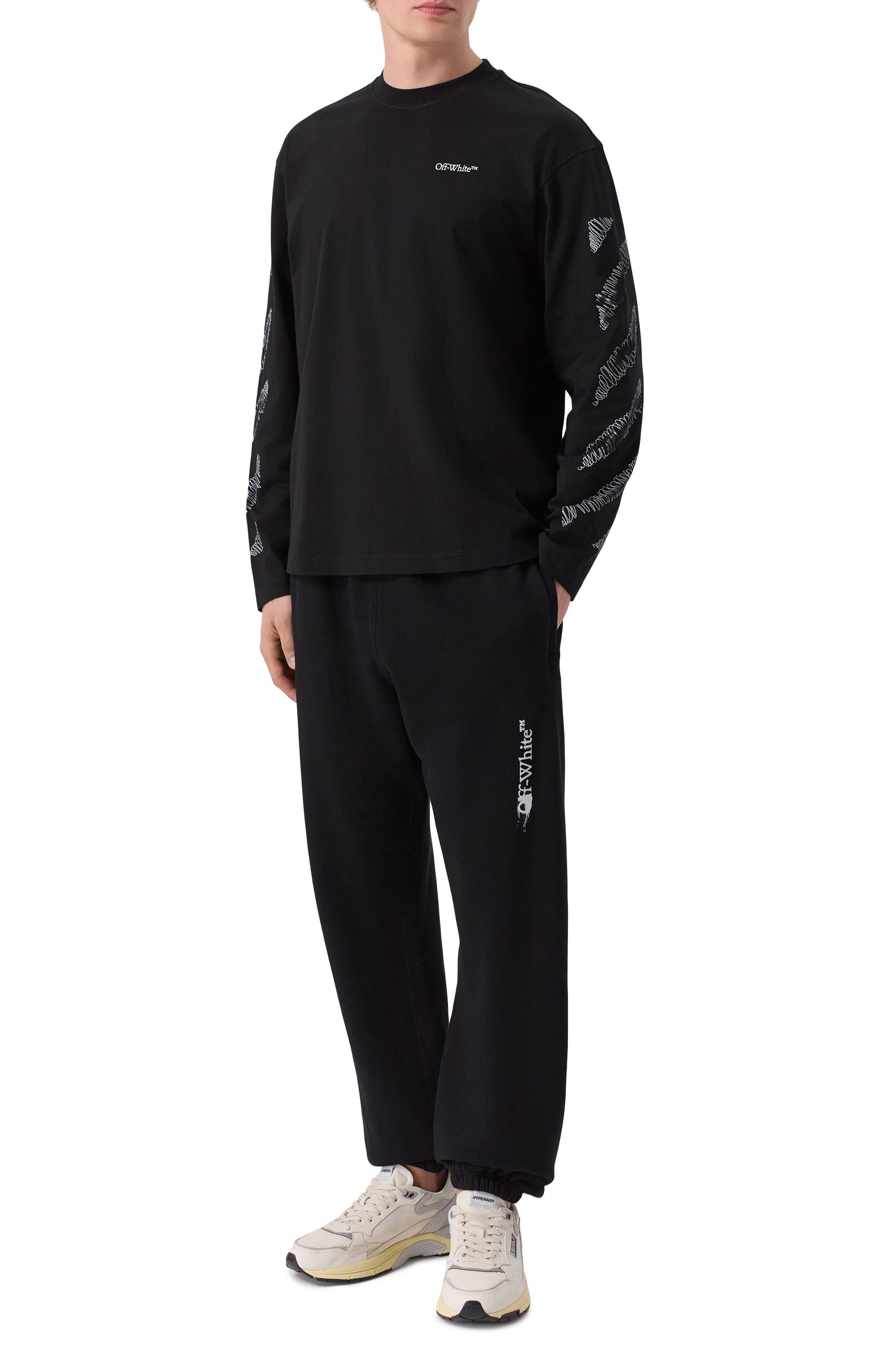 Хлопковый лонгслив OFF-WHITE, арт. 0MAB09CF25JER005, фото 2