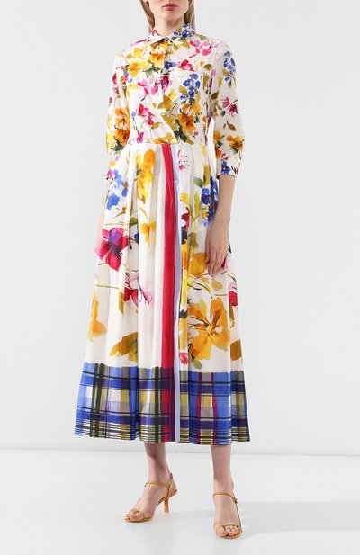 Хлопковое платье SARA ROKA разноцветного цвета по цене 39950 руб., арт. ELENAT96/SS19-31, фото 3 Хлопковое платье SARA ROKA, арт. ELENAT96/SS19-31, фото 3