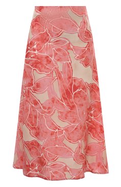Женская шелковая юбка KITON розового цвета, арт. D55204K0978C | Фото 1 (Длина Ж (юбки, платья, шорты): Миди; Материал внешний: Шелк; Женское Кросс-КТ: Юбка-одежда; Стили: Кэжуэл)