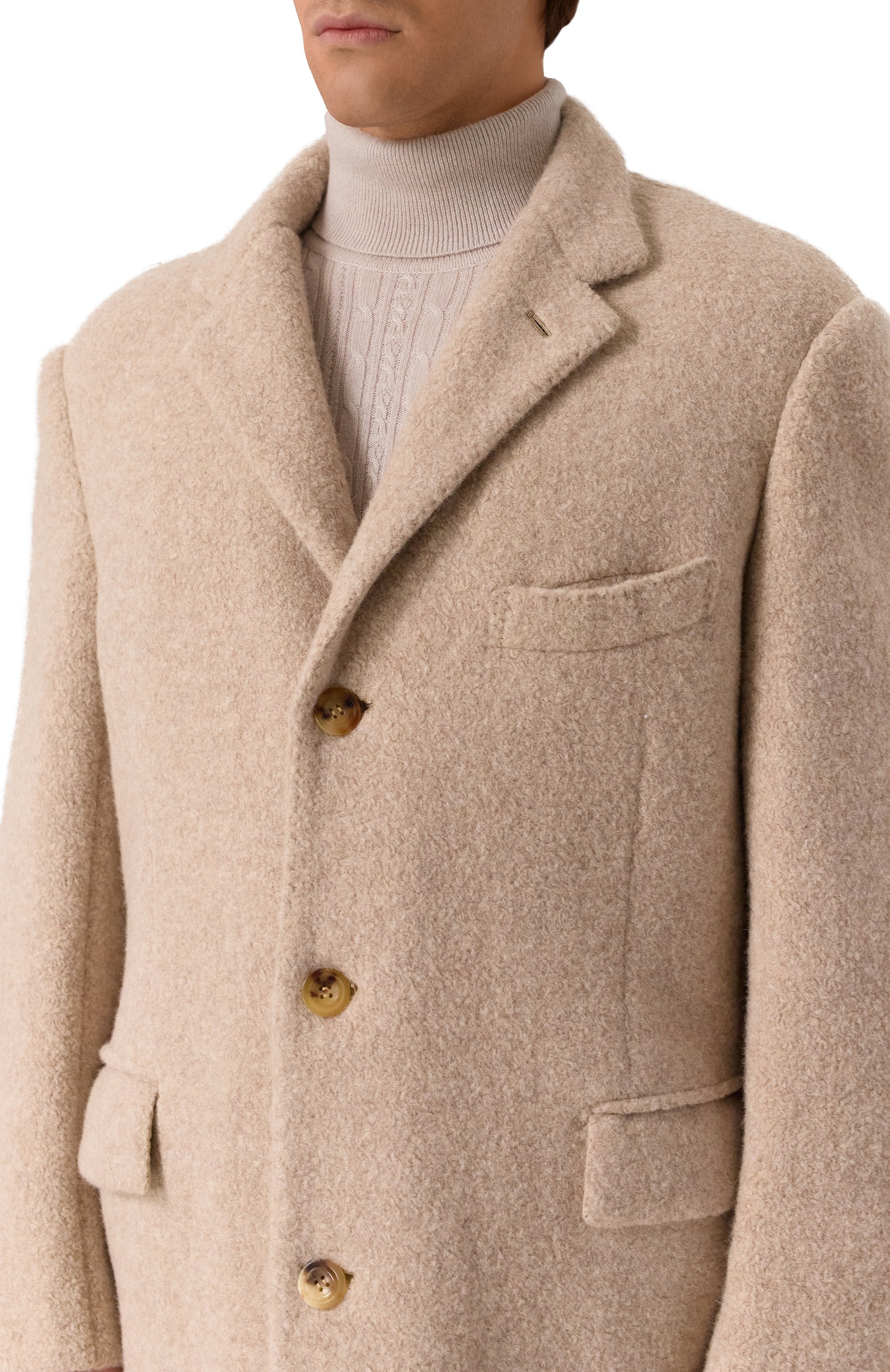 Пальто из шерсти и шелка KITON, арт. US393LK0161E01, фото 5