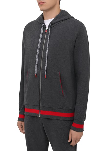 Хлопковый спортивный костюм KITON серого цвета по цене 252000 руб., арт. UMK0045, фото 2 Хлопковый спортивный костюм KITON, арт. UMK0045, фото 2