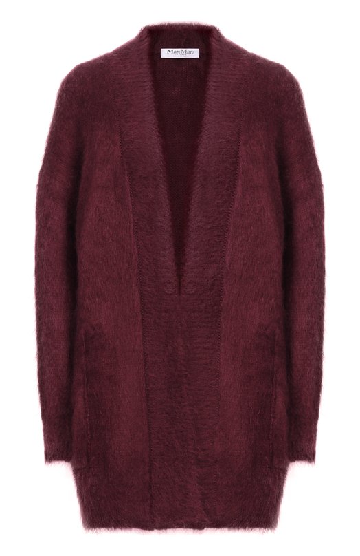 Шерстяной кардиган Max Mara AFFETT01234 Бордовый AFFETT01234