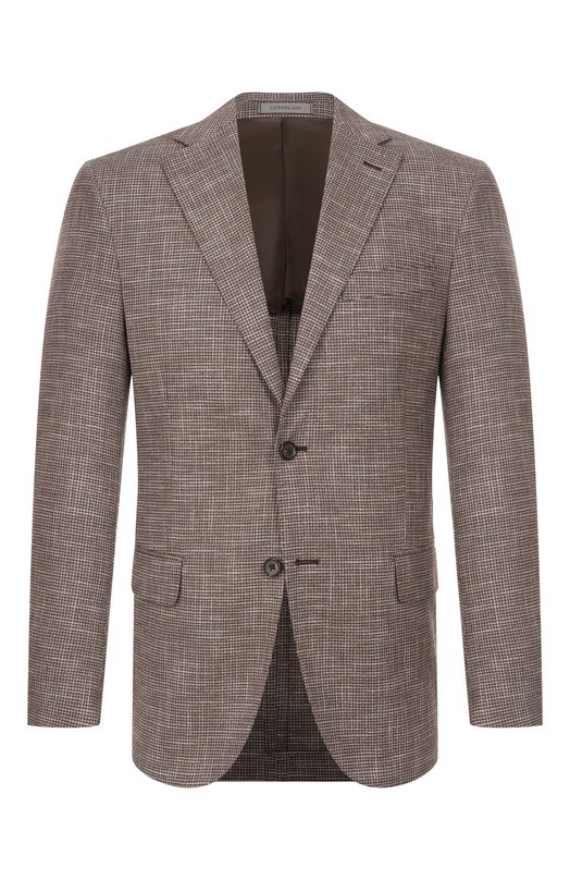 Пиджак из шерсти и шелка Corneliani 27X008/2716509 Коричневый 27X008/2716509