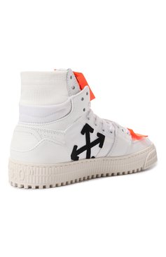 Женские кеды off court OFF-WHITE бел�ого цвета, арт. 0WIA112C99LEA003 | Фото 5 (Кросс-КТ: хайтопы; Материал сплава: Проставлено; Материал утеплителя: Без утеплителя; Драгоценные камни: Проставлено; Стили: Кэжуэл)