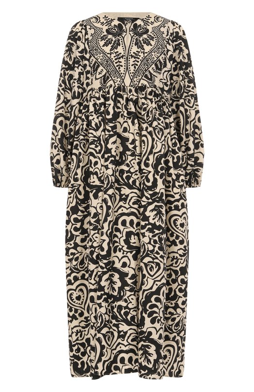 Хлопковое платье Weekend Max Mara ANZI0 Бежевый ANZI0