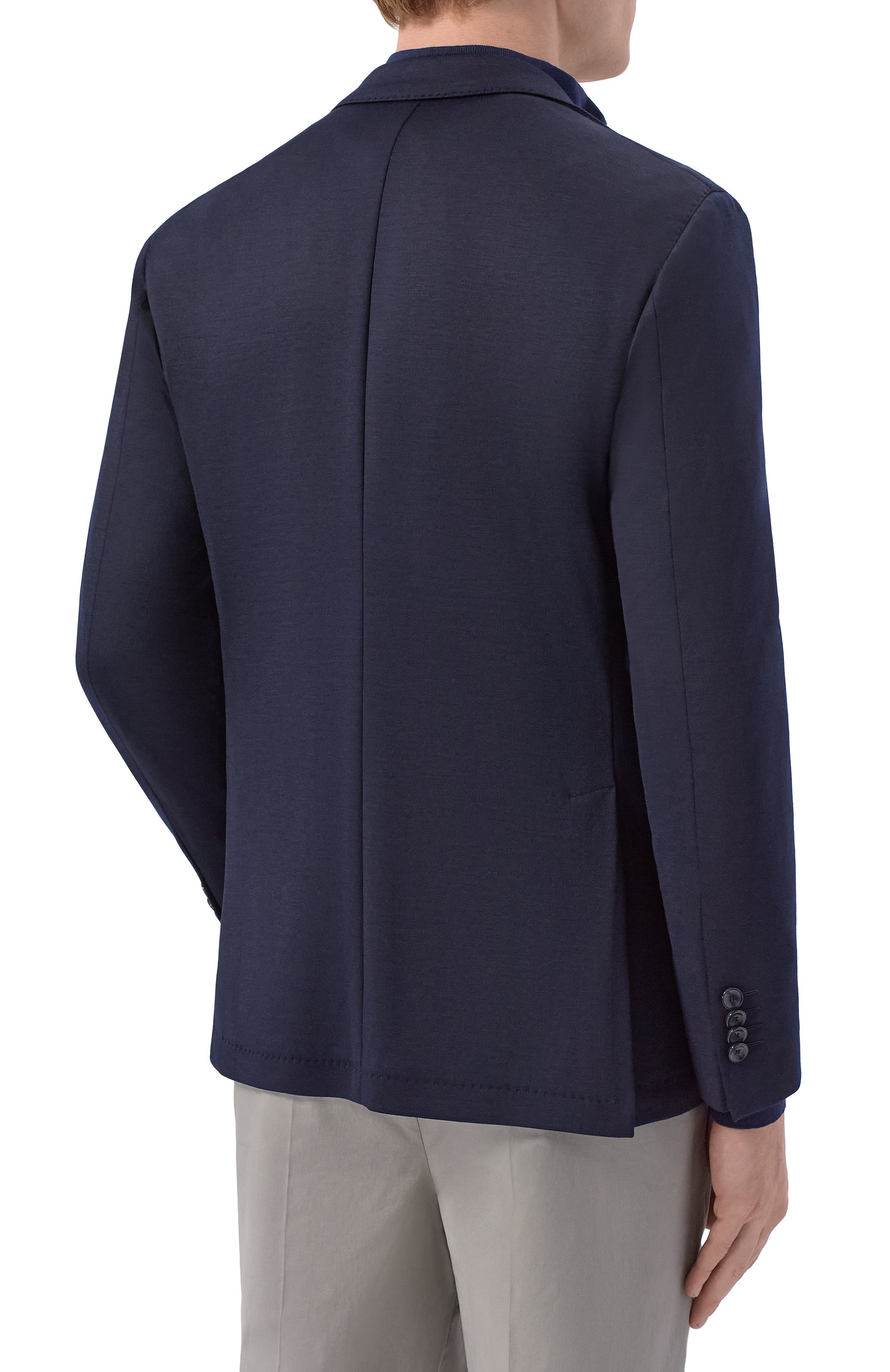 Шерстяной пиджак SARTORIA LATORRE темно-синего цвета по цене 106000 руб., арт. JD74/JJ976, фото 4 Шерстяной пиджак SARTORIA LATORRE, арт. JD74/JJ976, фото 4