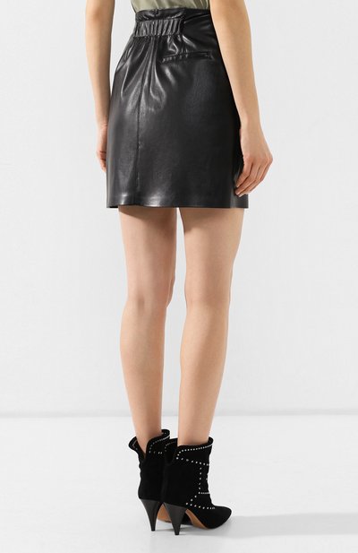 Мини-юбка NANUSHKA, арт. L0WA_BLACK_VEGAN LEATHER, фото 4