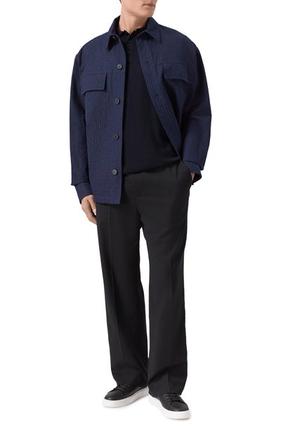 Поло из шелк а и хлопка BALMAIN, арт. GH1GB044/KJ53, фото 2