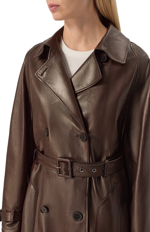 Кожаный плащ MVST ZBKB-Y139-4/Z2764-1 Коричневый  ZBKB-Y139-4/Z2764-1 Фото 5