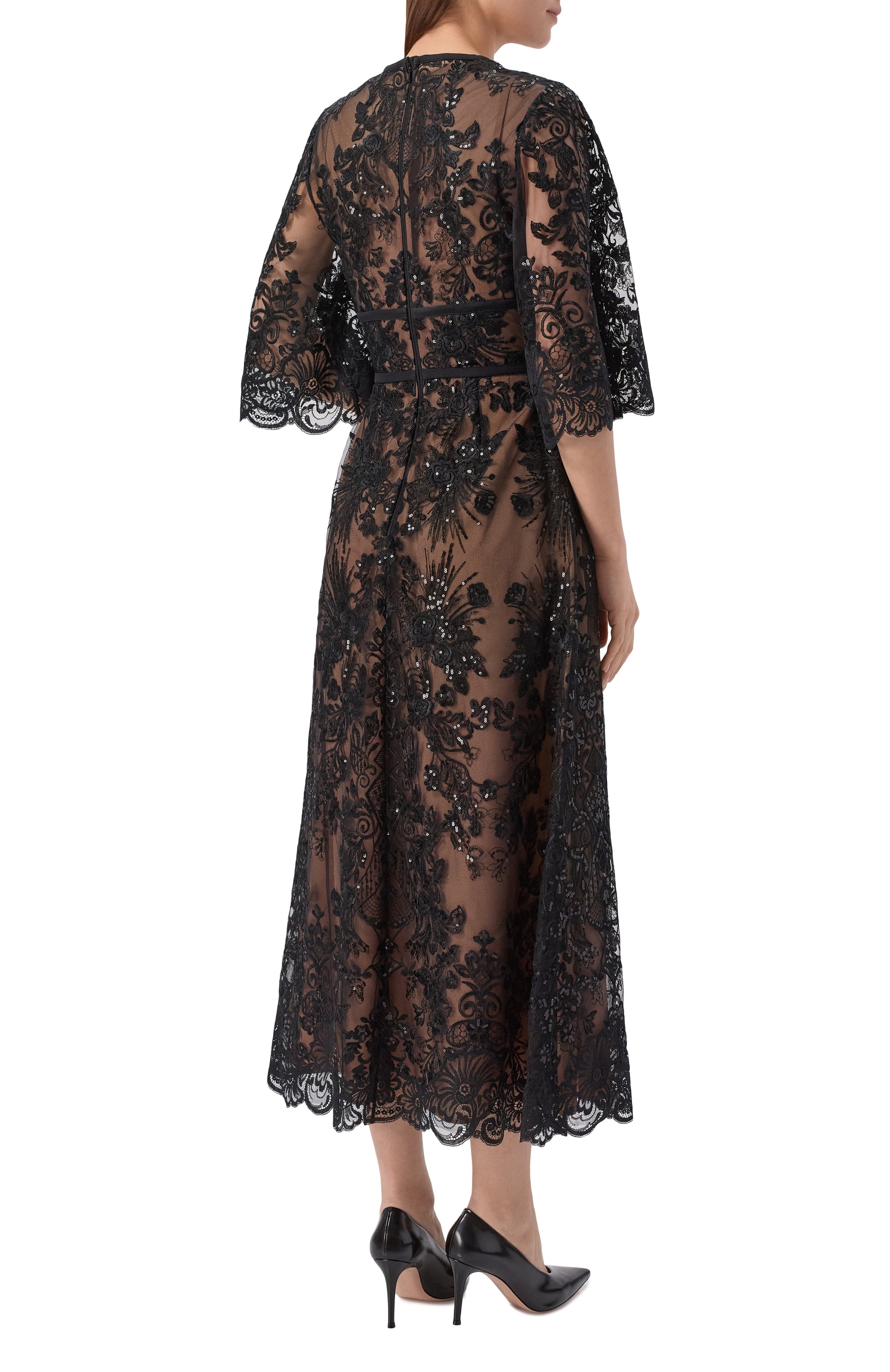 Платье из шелка и вискозы ELIE SAAB,  арт. D1004NR26/TUL02, фото 3