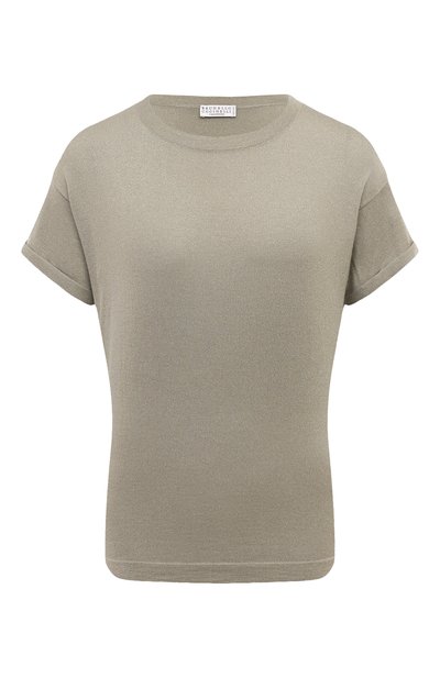 Женская футболка из кашемира и шелка BRUNELLO CUCINELLI, арт. M41810000