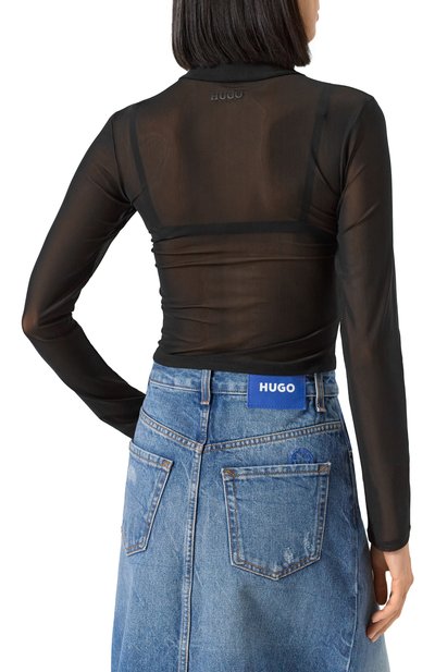 Топ HUGO BLUE черного цвета по цене 10500 руб., арт. 50534739, фото 4 Топ HUGO BLUE, арт. 50534739, фото 4