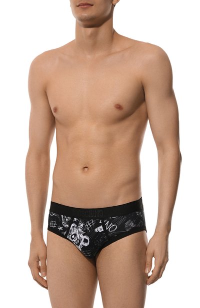 Хлопковые брифы MOSCHINO черного цвета по цене 4565 руб., арт. A1307/4412, фото 2 Хлопковые брифы MOSCHINO, арт. A1307/4412, фото 2