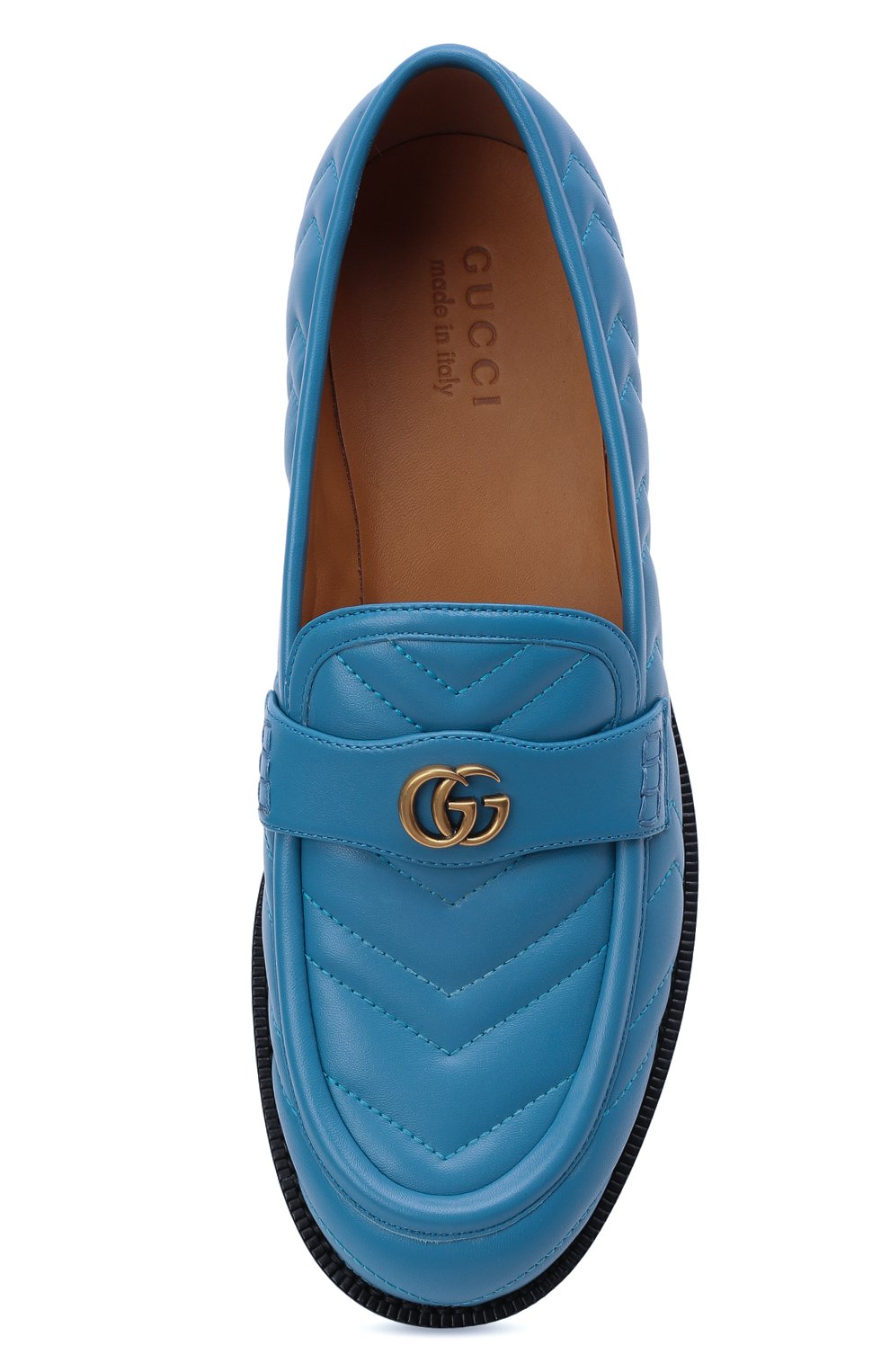 Кожаные лоферы GUCCI, арт. 673814/BK060, фото 6