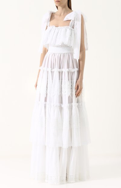 Многоярусное кружевное платье-макси DOLCE & GABBANA, арт. F68N9T/FU5E3, фото 3