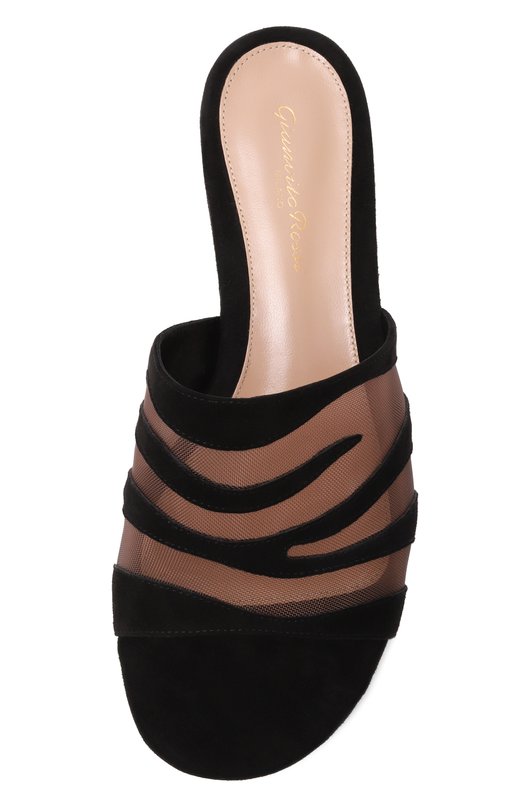 Комбинированные шлепанцы Tigra Gianvito Rossi G10028.05RIC.XARBLPR Чёрный  G10028.05RIC.XARBLPR Фото 6