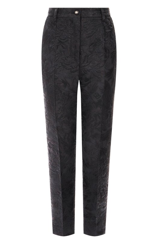 Брюки из хлопка и шелка Dolce & Gabbana FTAM2T/HJMQ0 Чёрный FTAM2T/HJMQ0