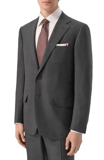 Шерстяной костюм KITON темно-серого цвета по цене 1180000 руб., арт. UA81K09828_002, фото 2 Шерстяной костюм KITON, арт. UA81K09828_002, фото 2
