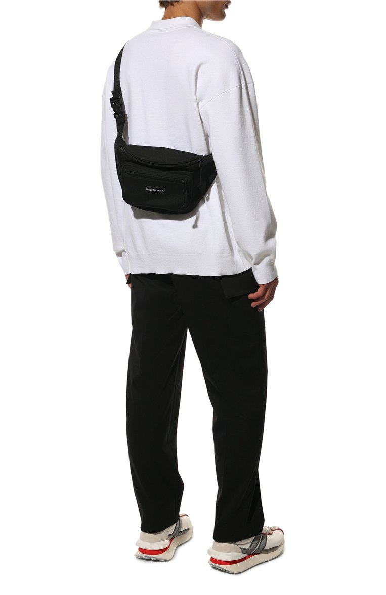 Мужская текстильная поясная сумка explorer BALENCIAGA черного цвета, арт. 482389/2JMF7 | Фото 5 (Материал: Текстиль; Размер: large; Случай: Повседневный; Материал сплава: Проставлено; Драгоценные камни: Проставлено)