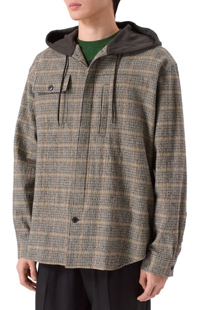 Рубашка из хлопка и шерсти UNDERCOVER, арт. UP2E4407-1, фото 3