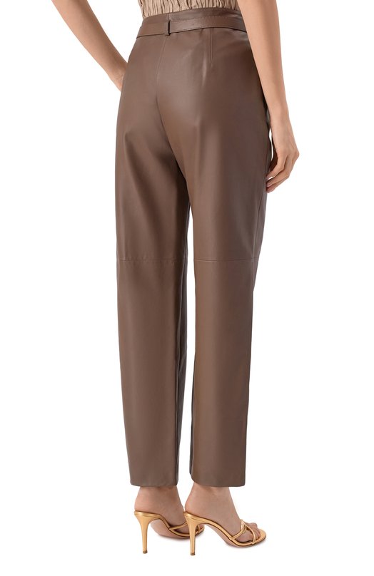 Кожаные брюки Giorgio Armani GW003149/AF24746 Коричневый  GW003149/AF24746 Фото 4