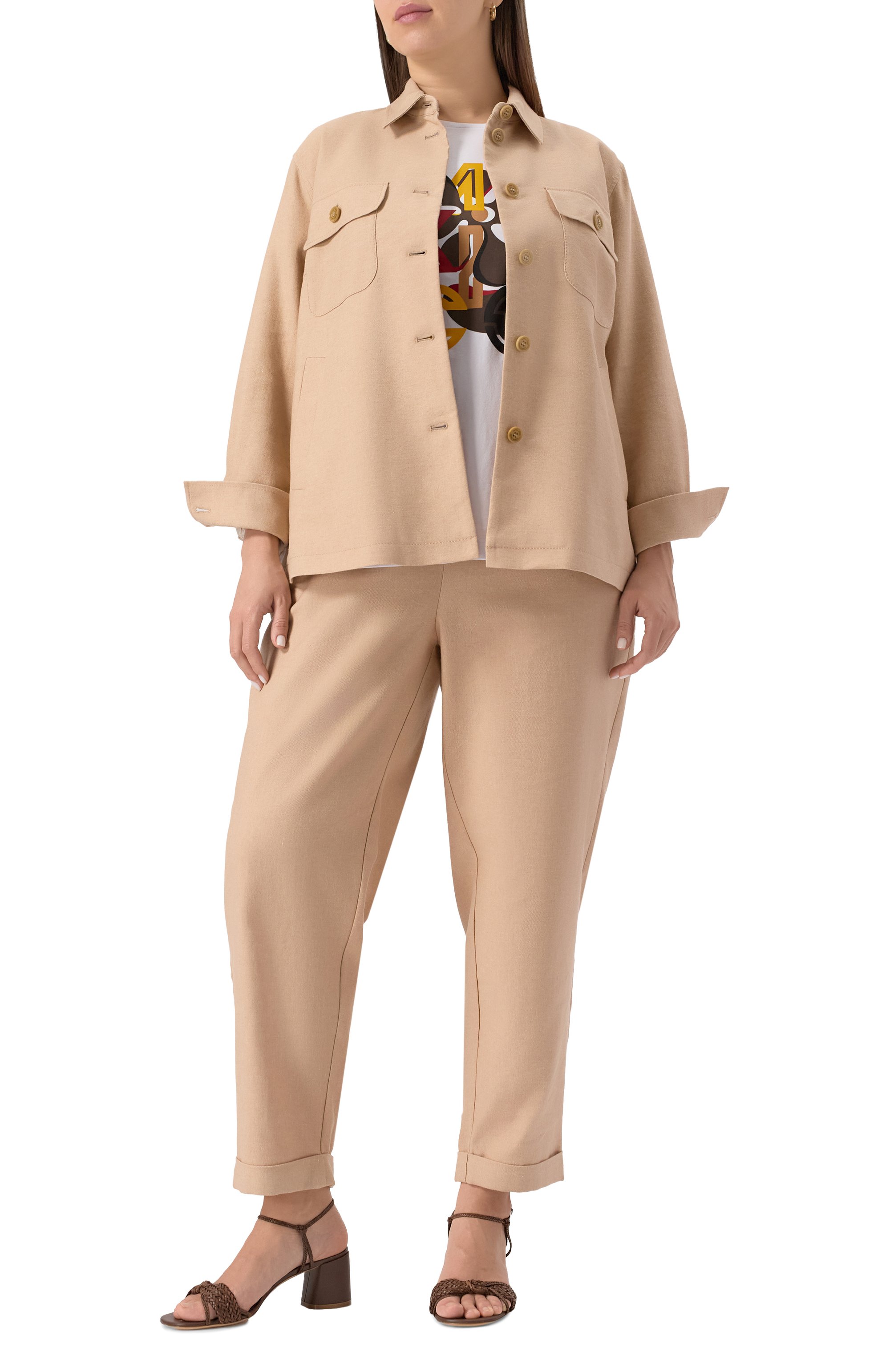 Рубашка из хлопка и льна MARINA SPORT, арт. ASSUNTA, фото 2