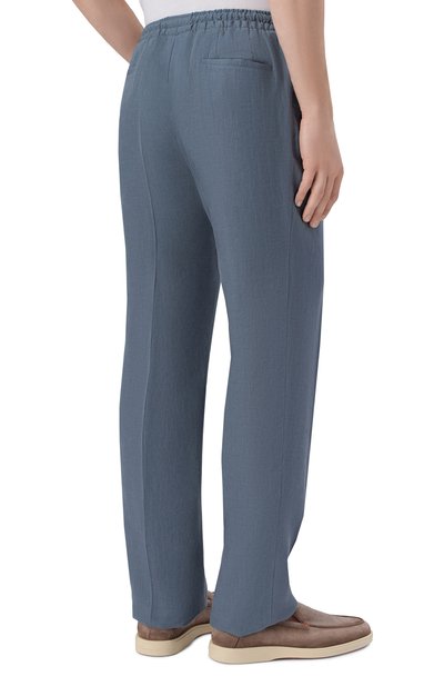 Льняные брюки KITON темно-серого цвета по цене 196500 руб., арт. UPN01H09690, фото 4 Льняные брюки KITON, арт. UPN01H09690, фото 4