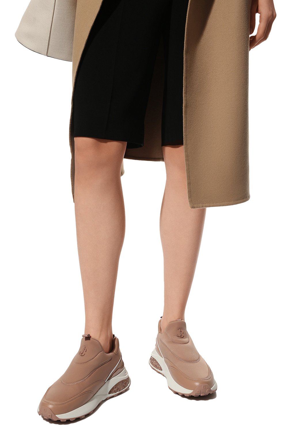 Комбинированные кроссовки memphis JIMMY CHOO бежевого цвета по цене 134000 руб., арт. MEMPHIS/F VZY, фото 3 Комбинированные кроссовки memphis JIMMY CHOO, арт. MEMPHIS/F VZY, фото 3