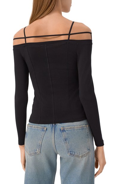 Хлопковый топ JACQUEMUS черного цвета по цене 31500 руб., арт. 23H233JS165, фото 4 Хлопковый топ JACQUEMUS, арт. 23H233JS165, фото 4