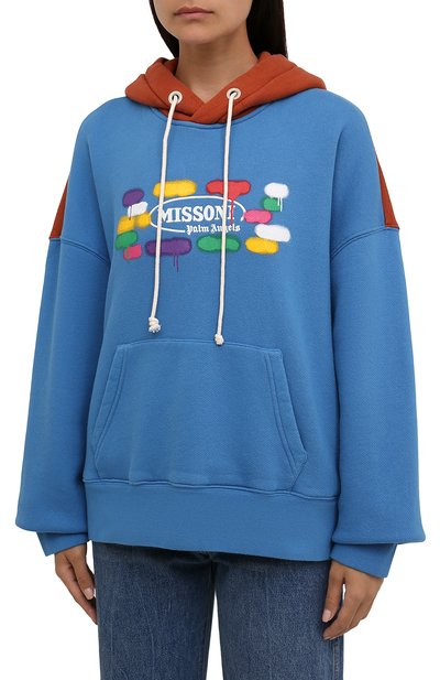 Хлопковое худи palm angels x missoni PALM ANGELS, арт. PMBB058F21FLE0134520/W, фото 3