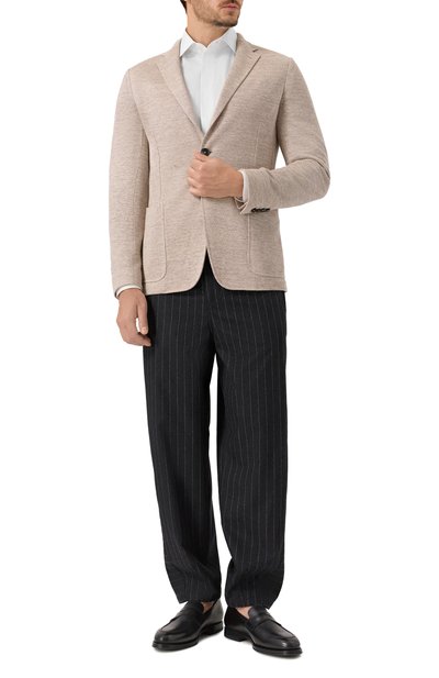 Льняной пиджак ZEGNA бежевого цвета по цене 352500 руб., арт. SUF/UDC70A7, фото 3 Льняной пиджак ZEGNA, арт. SUF/UDC70A7, фото 3