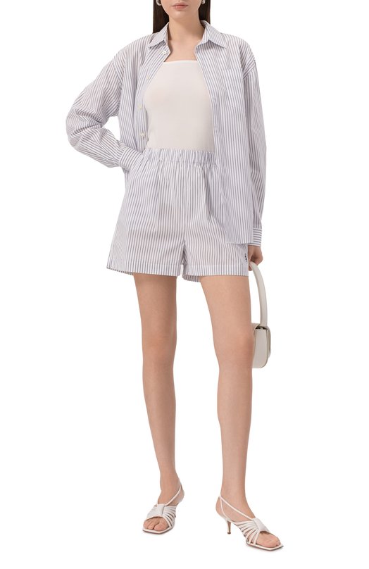 Хлопковые шорты Sporty and Rich SH012606302ST02 Белый  SH012606302ST02 Фото 2