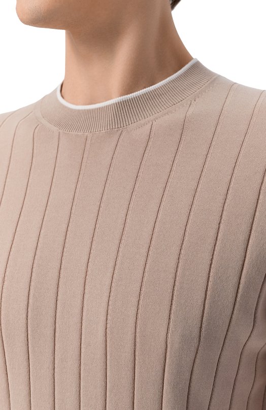 Хлопковый джемпер Andrea Campagna M5426-8035 Бежевый  M5426-8035 Фото 5