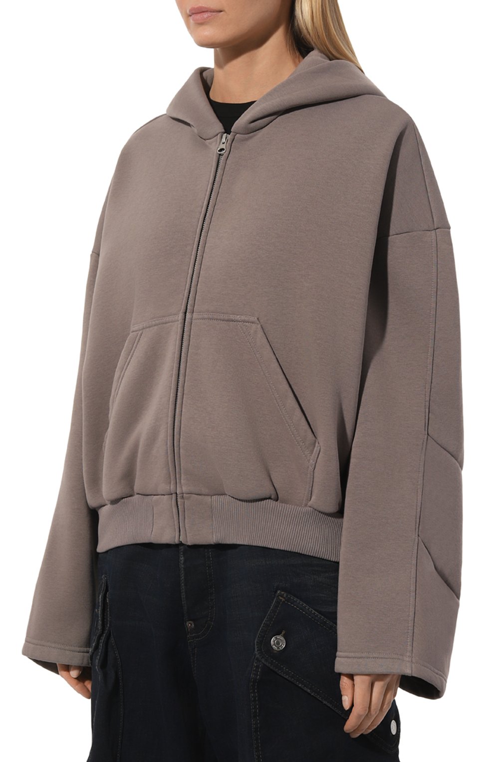 Хлопковая толстовка MM6 бежевого цвета по цене 49950 руб., арт. S52GU0215/S25624, фото 3 Хлопковая толстовка MM6, арт. S52GU0215/S25624, фото 3