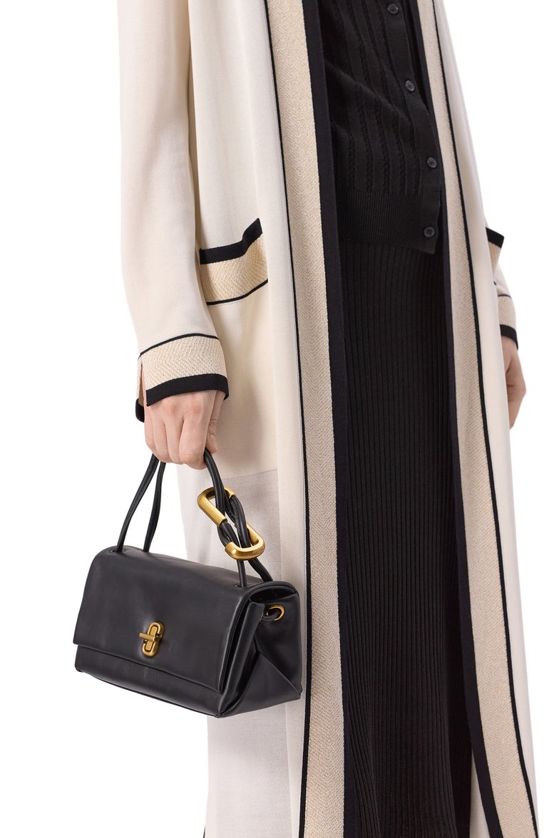 Женская сумка the dual mini MARC JACOBS (THE) черного цвета, арт. 2F4HSH010H04 | Фото 2 (Материал: Натуральная кожа; Размер: mini; Автоматизация состава: Проставлено; Автоматизация ТО: Проставлено)