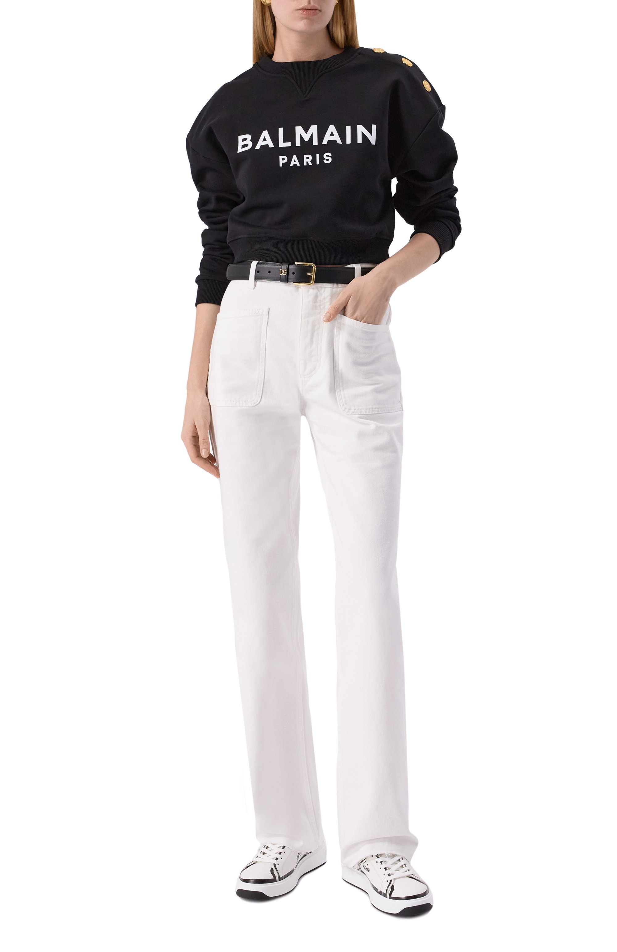 Кожаные кеды b-court BALMAIN, арт. EN1VI690/LCLP, фото 2