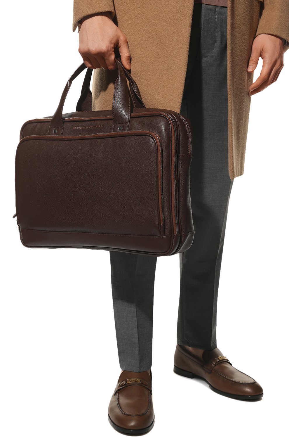 Сумка для ноутбука из кожи буйвола BRUNELLO CUCINELLI, арт. 221MBRXU391, фото 2