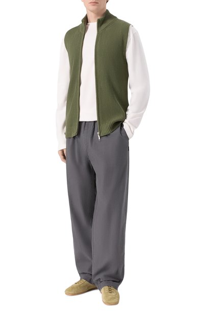 Хлопковый жилет MM6 хаки цвета по цене 69950 руб., арт. SH2FB0032/M13271, фото 2 Хлопковый жилет MM6, арт. SH2FB0032/M13271, фото 2