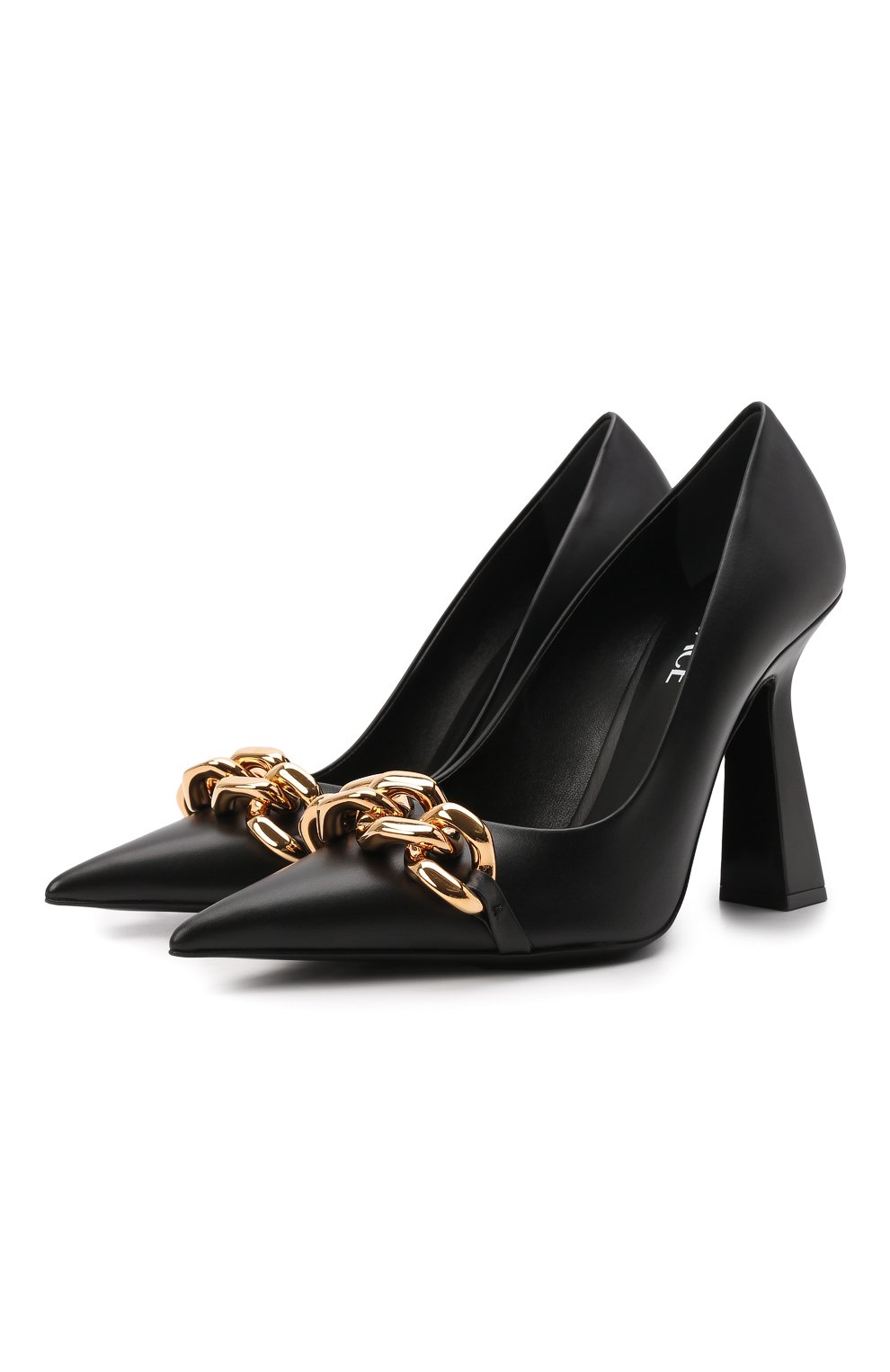 Кожаные туфли medusa chain VERSACE, арт. 1003733/DVT2P, фото 1