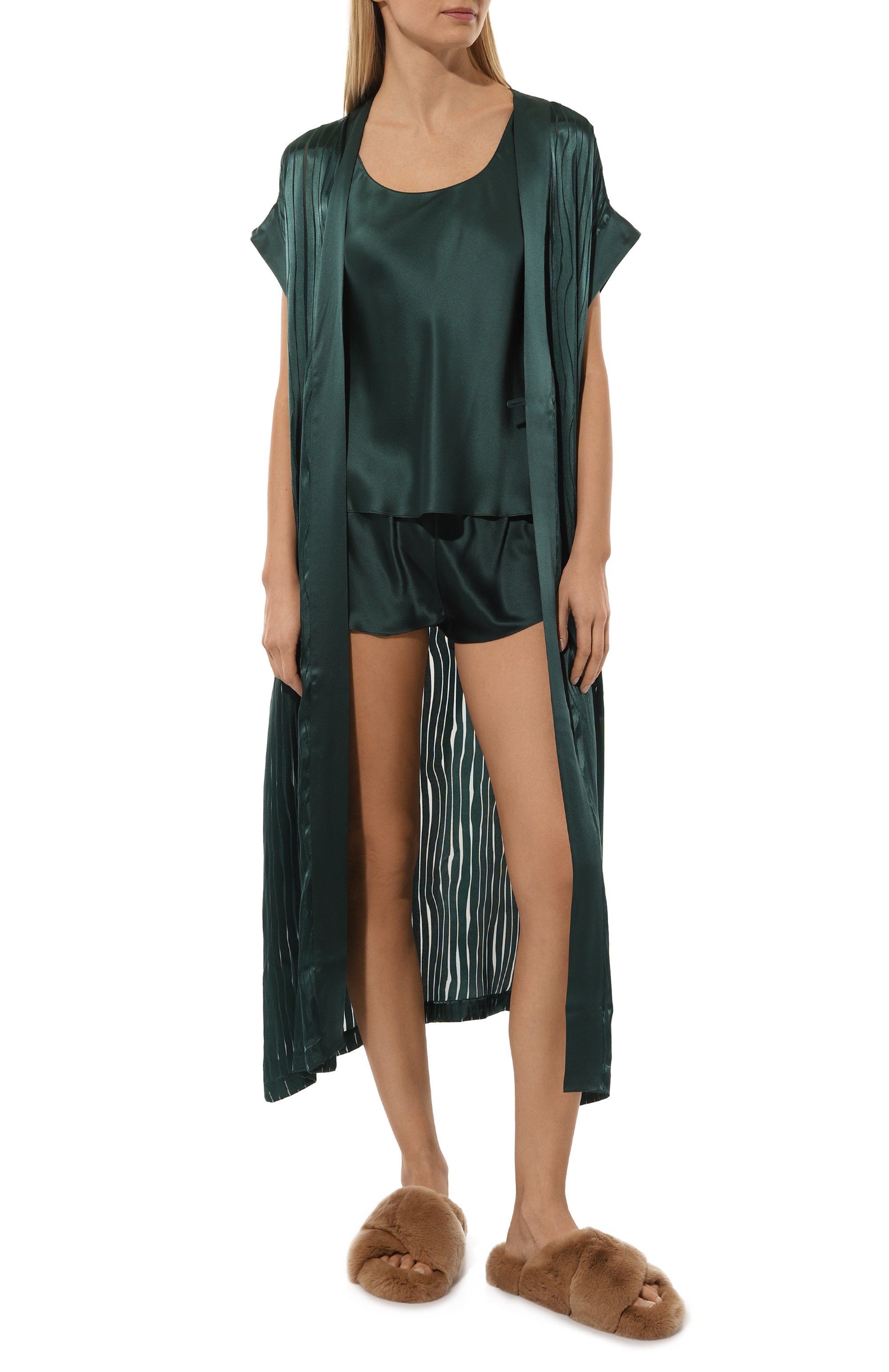 Халат из вискозы и шелка LUNA DI SETA, арт. VLST61098, фото 2