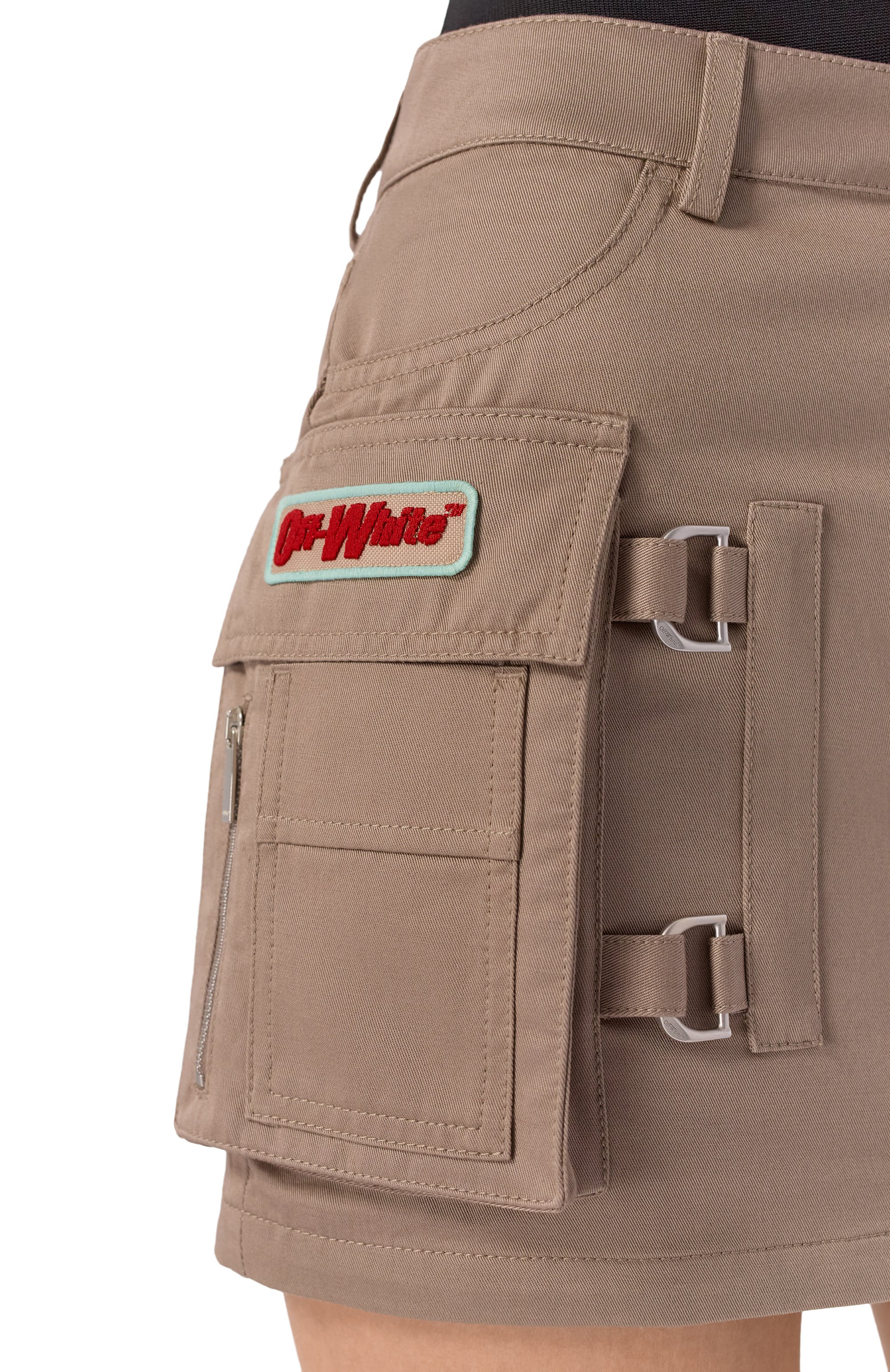 Хлопковая юбка OFF-WHITE, арт. 0WCU01MS26FAB001, фото 5