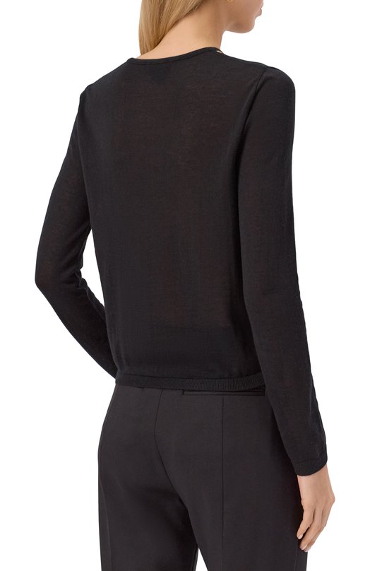 Кардиган из кашемира и шелка Giambattista Valli 25FWPVCM0M15/02CAS Чёрный  25FWPVCM0M15/02CAS Фото 4