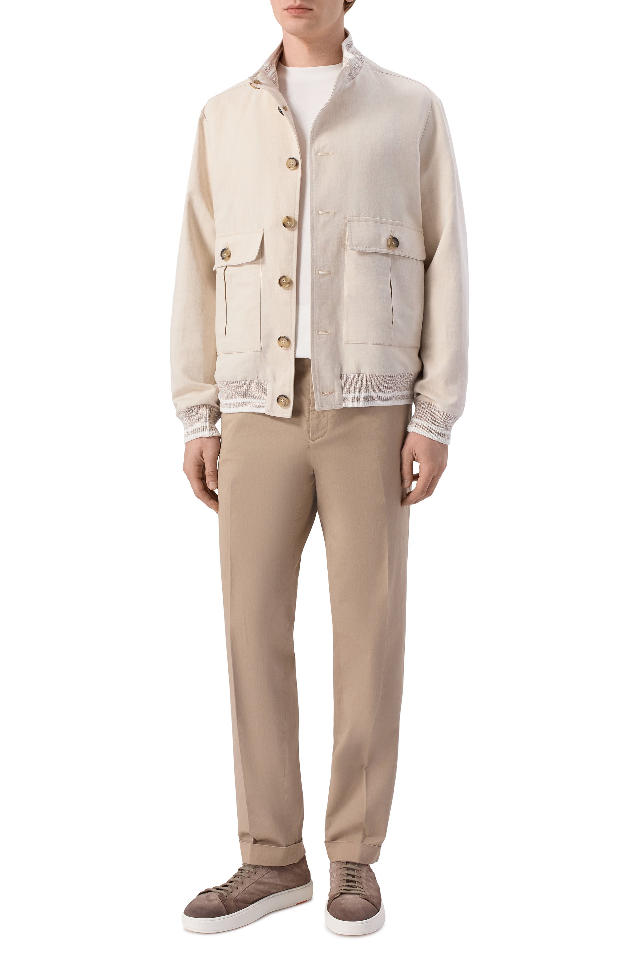 Бомбер изо льна и хлопка PAUL&SHARK, арт. 26412082, фото 2