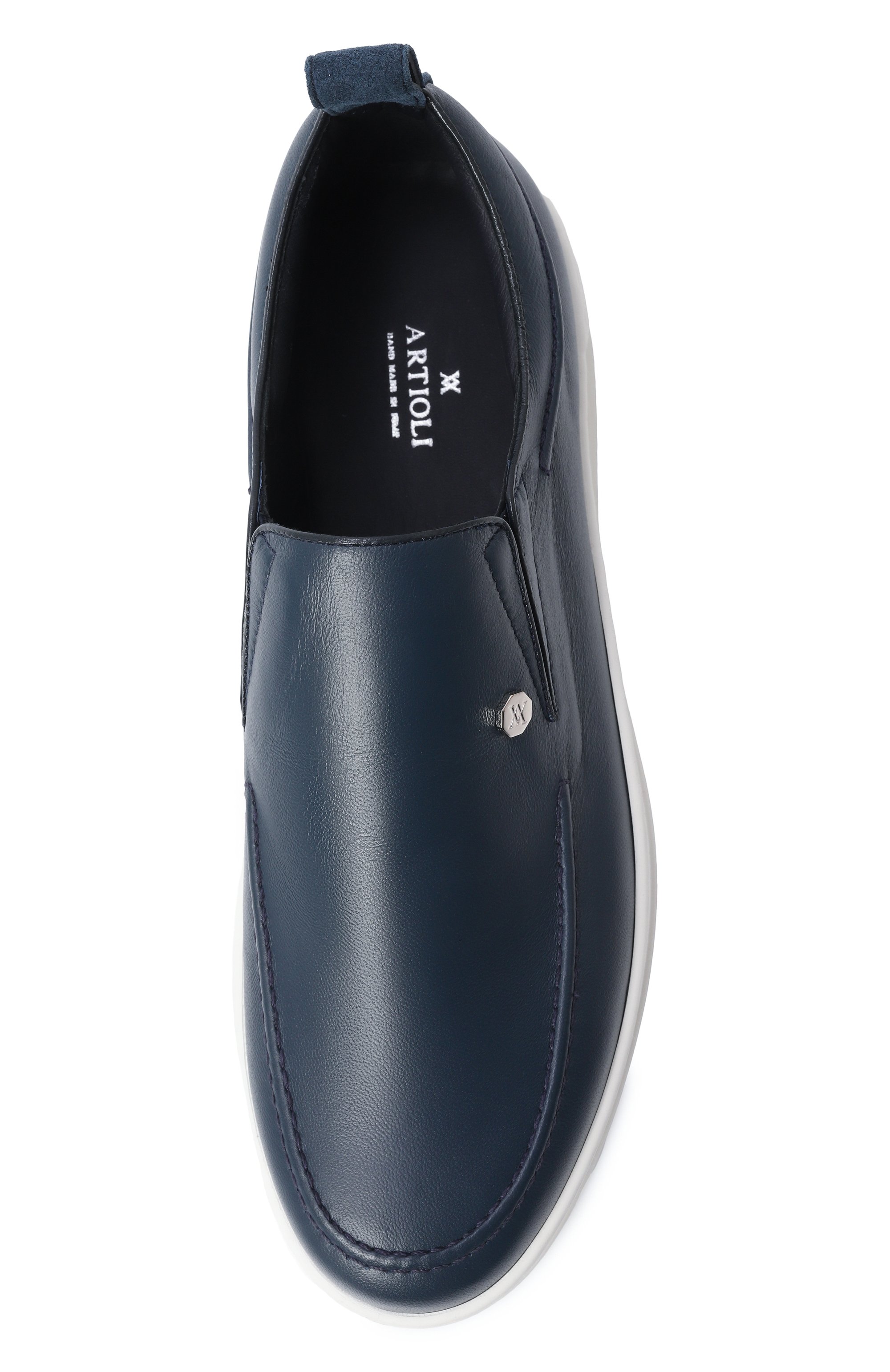 Кожаные слипоны ARTIOLI, арт. 0S820/BABY LAMB/SUEDE ELITE, фото 6