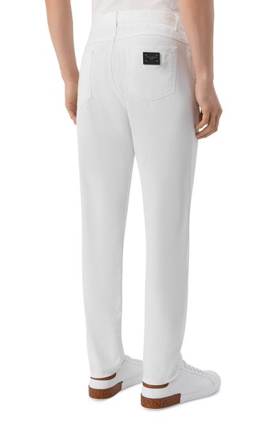 Джинсы regular DOLCE & GABBANA белого цвета по цене 64700 руб., арт. GYJCCD/G80X2, фото 4 Джинсы regular DOLCE & GABBANA, арт. GYJCCD/G80X2, фото 4