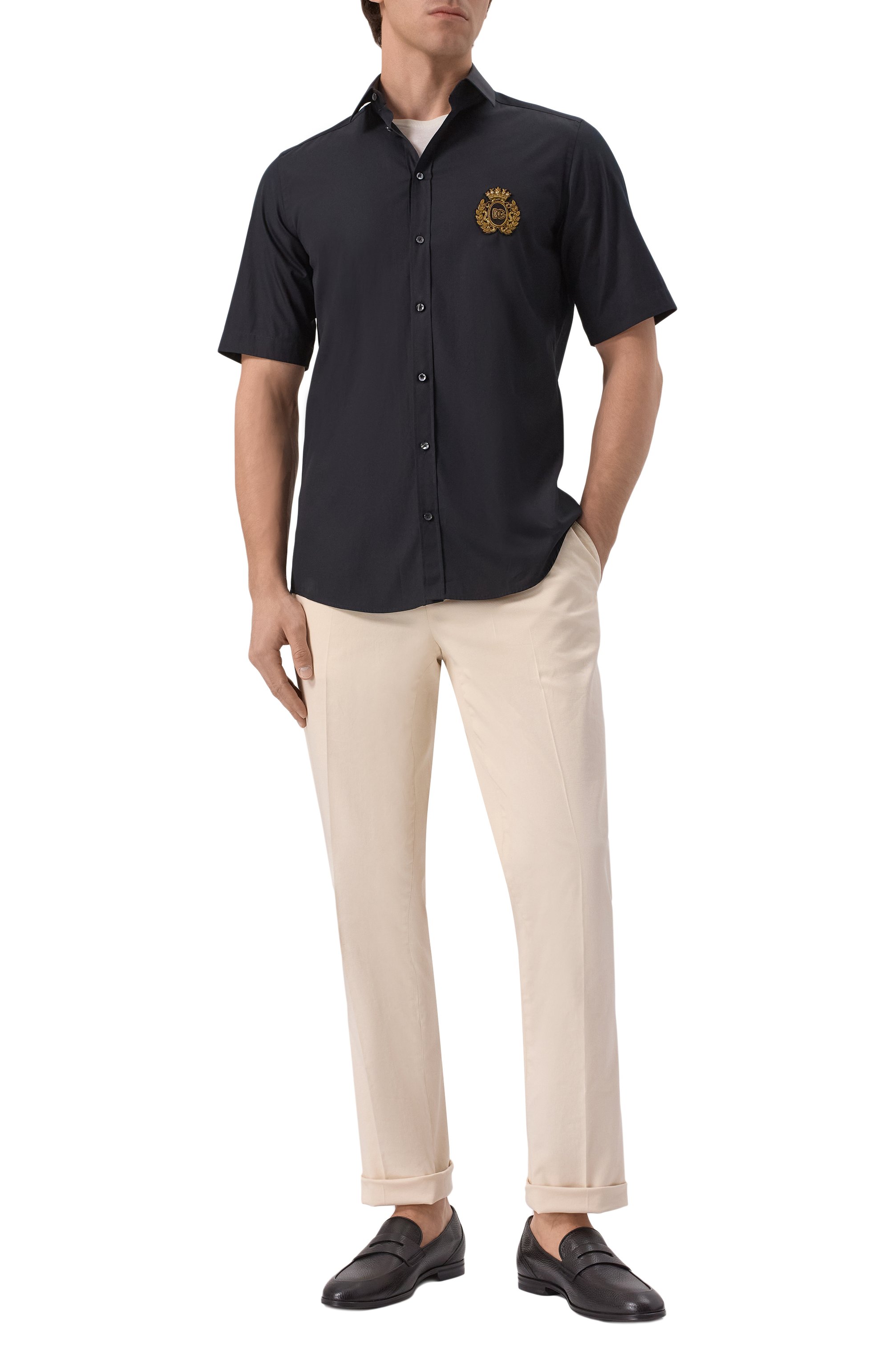 Хлопковая рубашка DOLCE & GABBANA, арт. G5NC5Z/FU5U8, фото 2