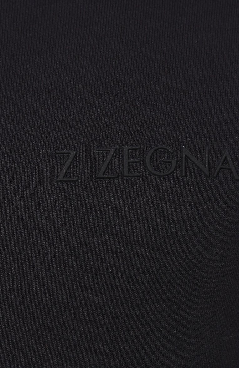 Мужской хлопковый кардиган ZEGNA темно-синего цвета, арт. VT458/ZZ870 | Фото 5 (Длина (для топов): Стандартные; Материал внешний: Хлопок; Рукава: Длинные; Статус проверки: Проверено, Проверена категория; Стили: Спорт-шик; Мужское Кросс-КТ: Кардиган-одежда; Драгоценные камни: Проставлено; Материал сплава: Проверено, Проставлено)